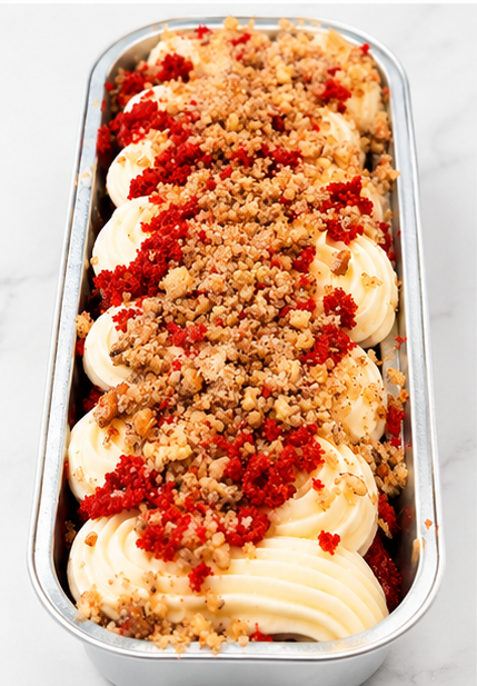 Red Velvet Mini Loaf (w/Pecans)